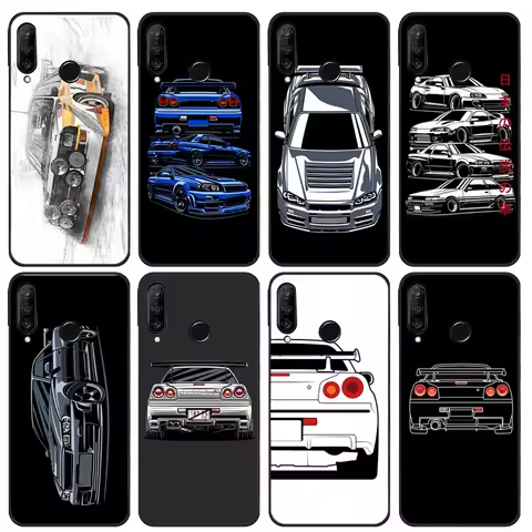 Sports Drift Car Case For Huawei P40 P30 Lite P20 P60 Pro Nova 9 SE 10 11i 8i 7i 5T Y60 Y61 Y70 Y90 