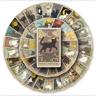 Waterproof Sticker [Tarot Cat] 78 Pieces Luggage Tarot Cat Kitten PVC Refrigerator Laptop Mobile Pho