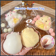 BEVAVAR Hamster Squishy Slow Rising Hamster Squeeze Fidget Toy Stress Relief Toys for Pressure Squis
