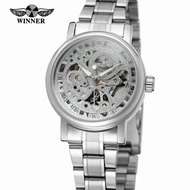 Winner Ladies Watch Women Skeleton Watches Stainless Steel Relogio Feminino Auto Mechanical Wristwatch Luxury Saat Hour Clock