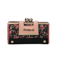 AFKOMST Women Floral Print Wallet: 9 Card Slots, Bifold Design, Coin Purse & Card Holder