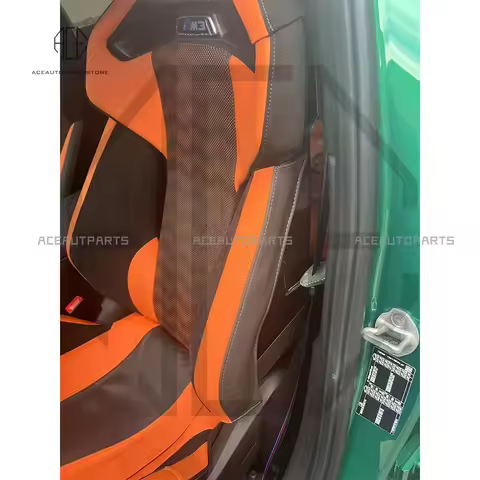 For M2 M3 M4 M5 M8 G80 G81 G82 G83 G87 M Carbon Bucket Seat Side Waist Bolster Genuine Leather Prote
