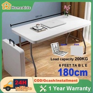 6Ft (180Cm) Folding Table Outdoor Portable Picnic Heavy Duty Foldable Long Dining Laptop