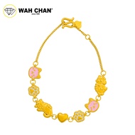 WAH CHAN 999 Gold Bracelet - Pinky Meow OGB002