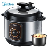 S-T💗Midea Electric Pressure Cooker Stainless Steel Body Household Pressure Cooker Multi-Functional Intelligent Timing Ri