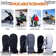 LETTER Men Women Winter Glove Unisex Touch Screen Gloves Waterproof Washable Thermal Thick Snow Glov