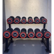 Kingbox rubber-coated cast iron core dumbbells 7,5kg, 10kg, 12.5kg, 15kg, 17.5kg, 20kg, 22.5kg, 25kg