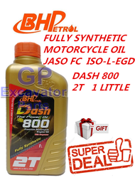 (100% Original Oil)BHP Dash 800 2T Fully Synthetic Motorcycle Engine Oil [1 LITTLE]