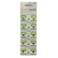 [SG] T&E AG2 SR726SW LR726 396 397 Button Alkaline Battery (10 Pieces)