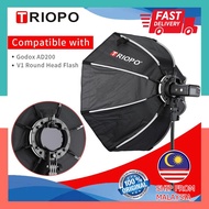 TRIOPO KX65 65cm Umbrella Softbox Portable Outdoor Octagon For yongnuo YN200 Godox AD200 V1 Flash Sp