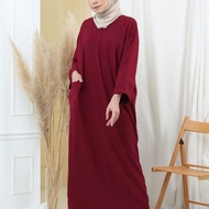 Kaftan Dress Muslimah Baju raya 2024 CEY Crepe Ironless