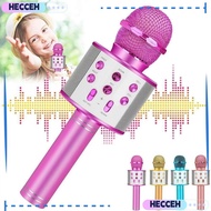 HECCEH Voice Changing Microphone, USB Charging Reverb Sound Effects Wireless Karaoke Microphone, Dur