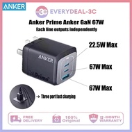 Anker Prime Anker GaN 67W ปลั๊กที่ชาร์จหลายพอร์ต TypeC ชาร์จเร็วเหมาะ A2669