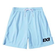 3V3篮球短裤男不过膝美式速干网眼三四分裤跑步宽松透气训练短裤3V3 Basketball Shorts Men's Knee-less American Quick-dryyhdj0015.my