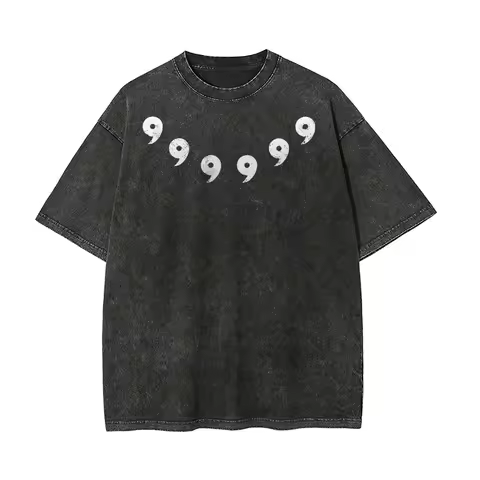 Six Paths Magatama T Shirt Naruto Men Acid Wash Sage Mode Graphic Cotton Streetwear Rinnegan Ninja M