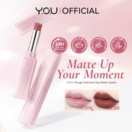 [NEW LAUNCH] YOU Rouge Cashmere Stay Matte Lipstick 24H Lock Long Lasting Lip Makeup 2g