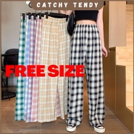 Women Loose Long Pants Elastic Loose Causal Long Pants Wide Leg Pants (ABLP-004)