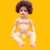 Búp Bê Tái Sinh Thân Nhựa Mềm Bé Trai Mắt To 55 cm 22 inch Reborn Body Full Doll PVN5180