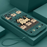 Casing For Samsung A23 Phone Case with lanyard Cute cat aesthetic Silicone TPU Soft Shell girl New d