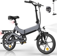 ELEKGO Electric Bike 250W Foldable Pedal Assist E Bike, 7.8Ah/36V Battery, 16Inch for Teenager and Adults,25KM/H,Range 35-70KM