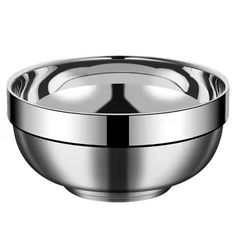 316 Stainless Steel Stainless Steel Bowls Double-layer Thick Durable Soup Rice Bowls Double-walled I