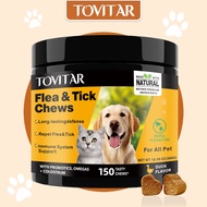Tovitar® Pet Flea and Tick Chews For Cat and Dog - Long-lasting Defense Against Fleas (Natural Ingre