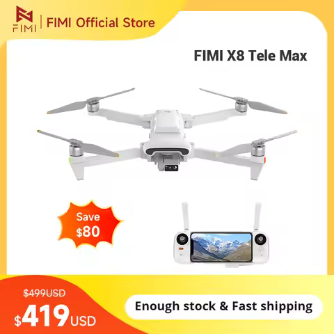 FIMI X8 Tele Max drone 20KM range with Wide-Angle Tele Camera 30x Hybrid Zoom 4K 60fps 3-axis Gimbal