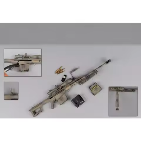 ZYTOYS ZY15-9 1/ 6 M82A1 Soldier Plastic Camouflage Sniper Rifle Model for 12''