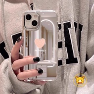 Love Heart Mirror Cover For Samsung Galaxy S25 S24 S23 S22 S21 Plus S20 FE Note 20 Ultra F55 F14 C55