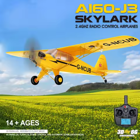 Kid Adult Wltoys A160-J3 RTF 2.4G Brushless Motor 3D/6G Remote Control Airplane Upgraded CUB Ready T