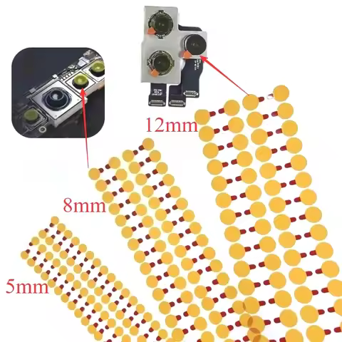 5mm 8mm 12mm Face ID Infrared Dot Matrix Back Camera Protector Sticker For iPhone 11 12 13 14 15 Pro
