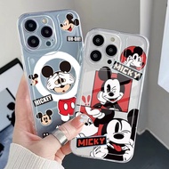 for POCO C65 C55 C40 M6 Pro 4G M4 M3 Pro 5G X6 X5 X4 X3 GT F3 Funny Shinning Mickey Mouse Clear TPU Case Air Cushion Square Anti-Drop Cover