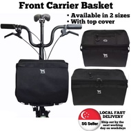 Basket Bag Folding Bike Brompton Camp Pikes 3sixty Trifold Crius Java Dahon Tern Rifle Front Block Bag Carrier Twtopse