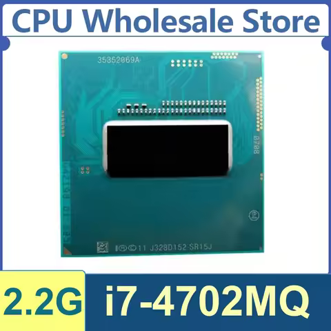Intel Core I7-4702MQ 4 Core 8 Thread 2.2GHz 37W 6MB Cache 22nm LGA 946 SR15J DDR3L 1333/1600 MHz Has