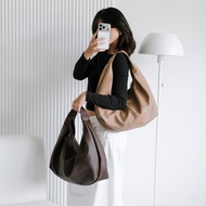 Dublin Totebag - Tgifproject Korean Style Soft Leather Simple Elegant Slouchy Hobo Bag Wanita
