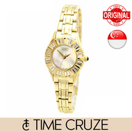 [Time Cruze] Citizen Eco-Drive EW5376-54D Solar Crystal Bezel Gold Tone Stainless Steel Mother of Pearl Women Watch