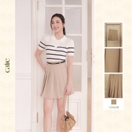 (The Upwind Kite) 2-piece pleated tulle short skirt, basic form, elegant, high-quality materials, Ca