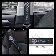 2Pcs Seat Belt Cotton/Carbon Fiber Safety Belt Shoulder Covers For Scania 9-3 9-5 900 R470 R540 R620