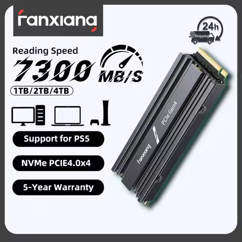 Fanxiang S880R 7450MB/s SSD NVMe M.2 2280 PCIe Gen 4 Gaming SSD 4TB 2TB 1TB Internal Solid State Har