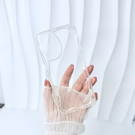 [ Oppo Realme C67 ] Transparent Back Cover with Embossed Floral Border