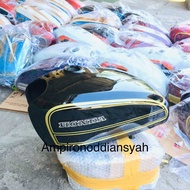 Tangki press tangki honda cb 100 tangki cb 125 tangki press cat glosy hitam bahan tebal cat original