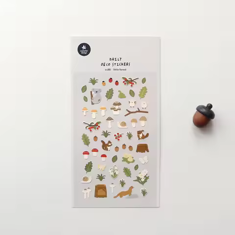 Korean Import Brand Suatelier Little Forest Animals Paper Sticker Scrapbooking Diy Journaling Diary 