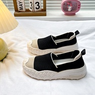 Yongge Women's Shoes B8008-1 - Flying Knit Slip-On for Elderly Comfort