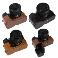 PU Leather Half Body Camera Bag Case For Sony A7C Alpha 7C ILCE-7C Bottom Cover
