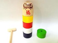 (新大成藝品行) 敲打達摩 日本傳統民俗玩具 日式工藝品 實木玩具 達摩敲敲樂 復古玩意 懷舊童玩