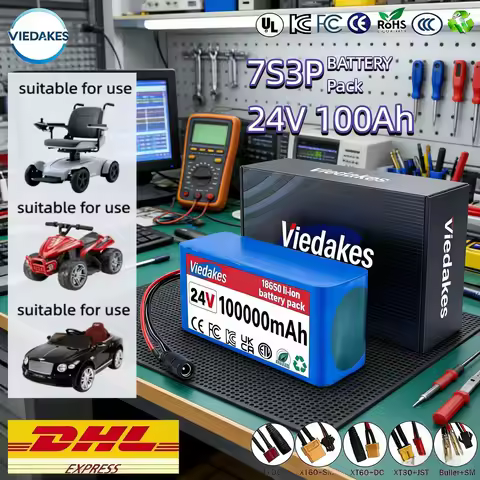 🐅29.4V 100Ah 7S3P 18650 Battery Lithium Battery Suitable for 24V-29.4V Motors Lithium Ion Battery Pa
