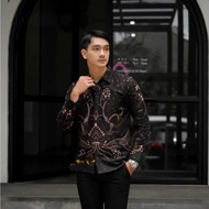 Kemeja Batik Pria Original Slimfit Motif Sentani Atasan Baju Kemeja