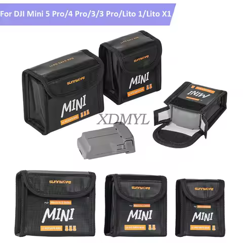 Drone Battery Safe Explosion-proof Protective Bag Flame Retardant Protection Case For DJI Mini 5 Pro