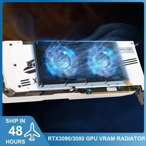 RTX4090/4080 GPU Backplate Radiator 3090/3080 Aluminum Video Memory VRAM Heatsink Panel PWM Dual Coo