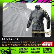 BAJU HUJAN GIVI RAINCOAT COMFORT RAINSUIT/RAINCOAT CRS01 XL GREY-YELLOW RAINCOAT
